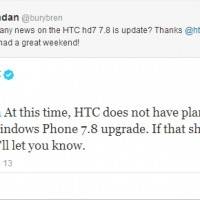 HTC не планирует обновить HD7 до WP7.8