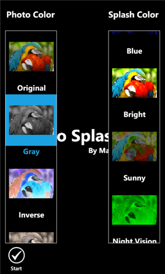 Photo Splash FX для Windows Phone
