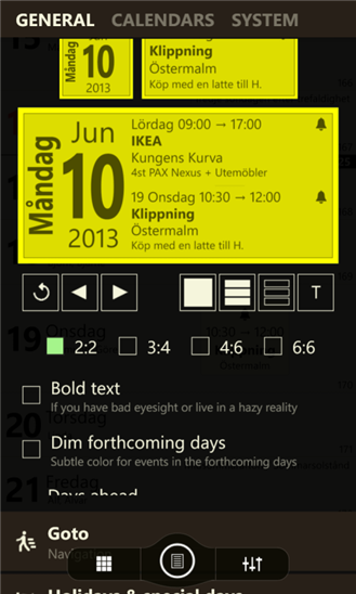 Chronos Calendar для Windows Phone