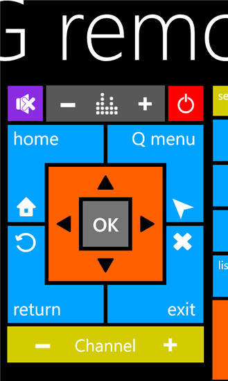LG Remote для Windows Phone