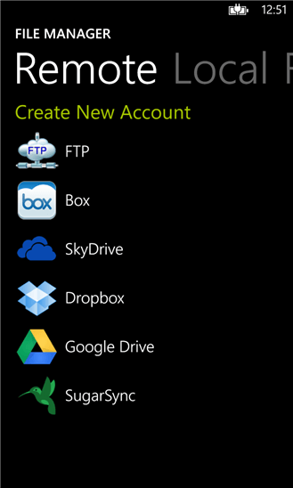 File Manager для Windows Phone