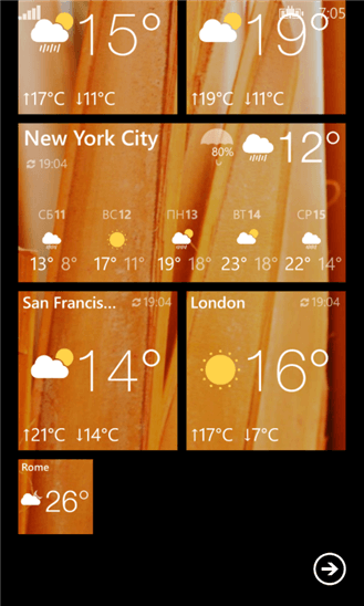 Weather Flow для Windows Phone