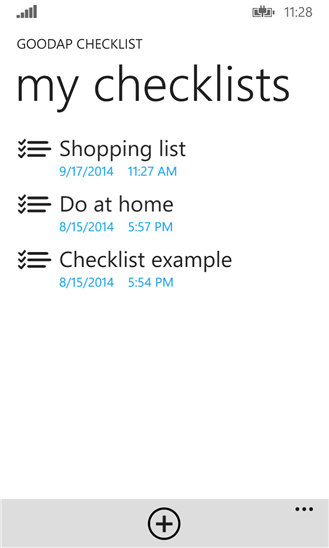 GoodAp Checklist для Windows Phone