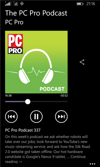 Podcast Lounge для Windows Phone