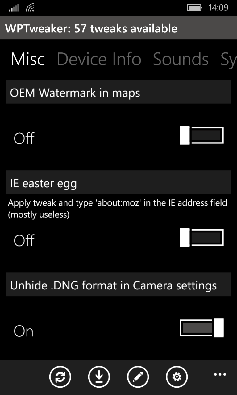 Скачать WPTweaker для Microsoft Lumia 950
