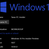 Сборка 14361 уже отображается как Windows 10 версии 1607