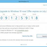 Получить Windows 10 теперь отображает обратный отсчет до 29 июля