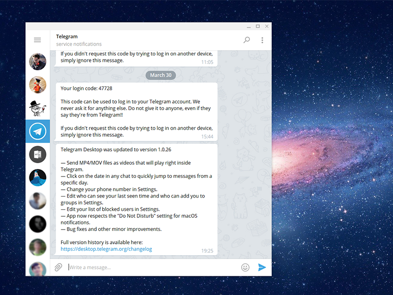 Telegram PC Update