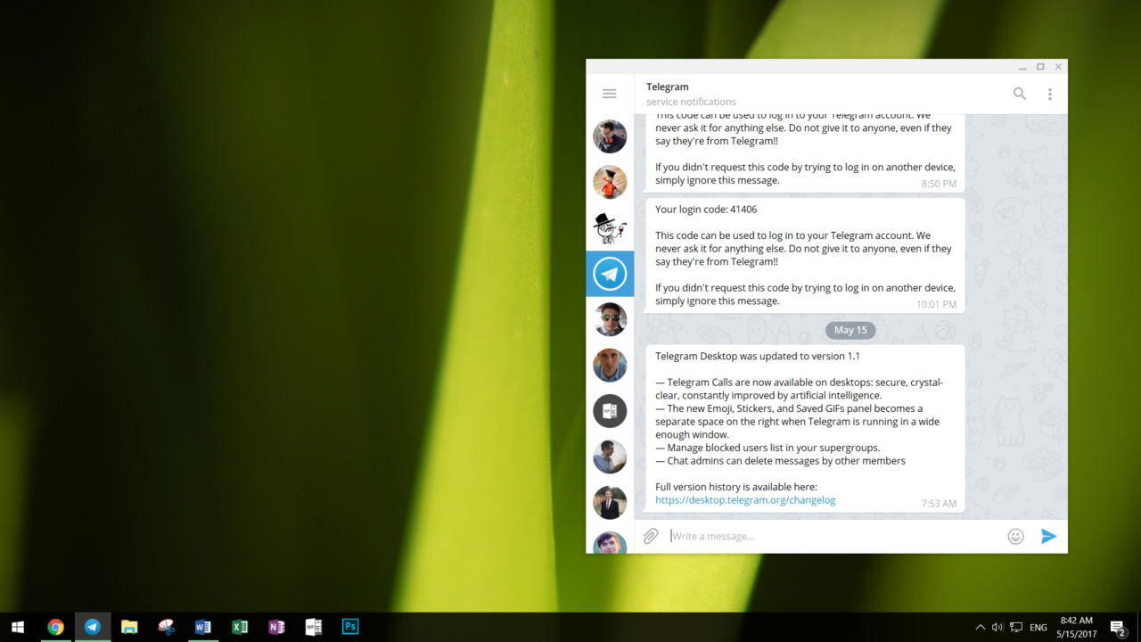 update telegram desktop