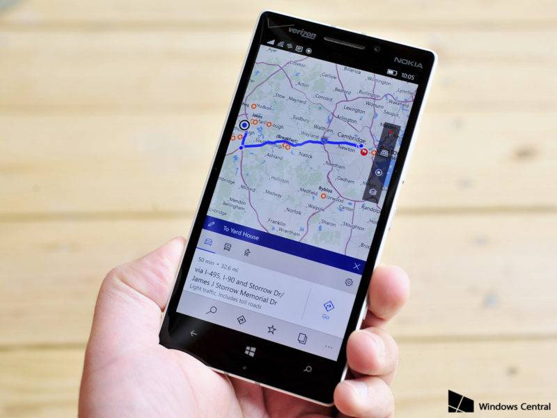 Windows 10 Mobile Maps