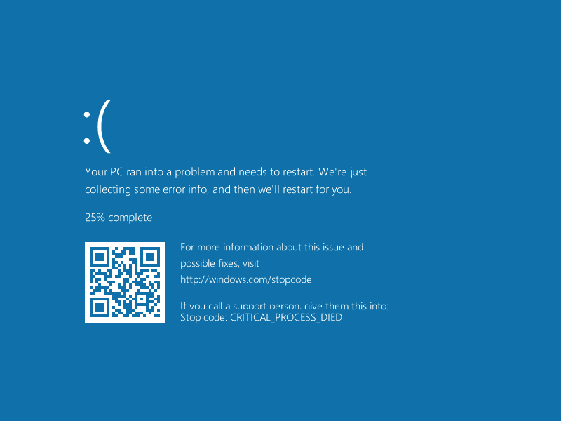 Синий экран при включении ноутбука Windows 10/11