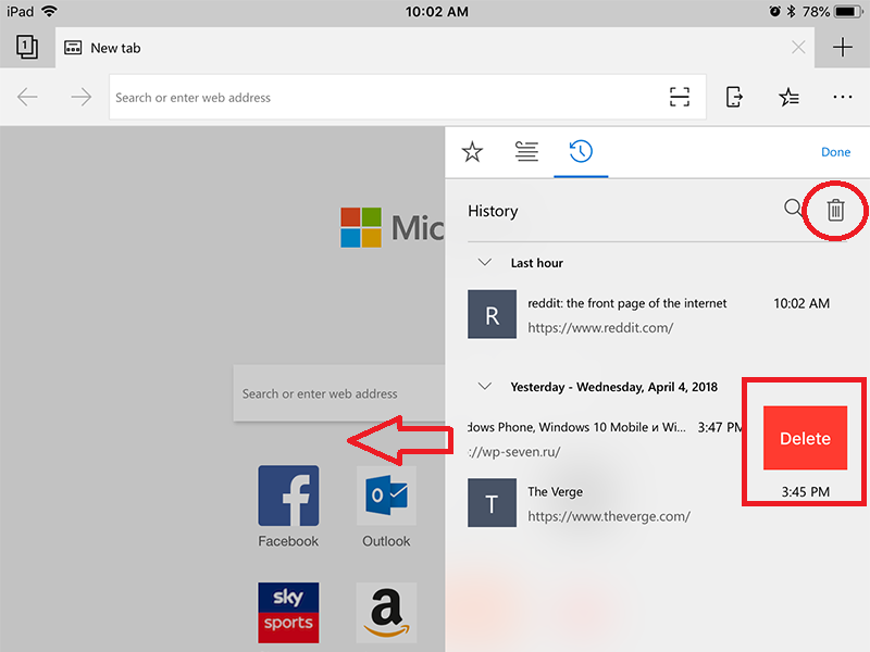 История браузера microsoft edge. Как в браузере Edge удалить историю. Как очистить историю в Edge. Edge история очистка. Как посмотреть историю браузера Edge.