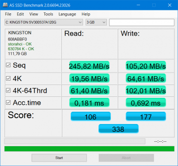 Проверка скорости диска ssd