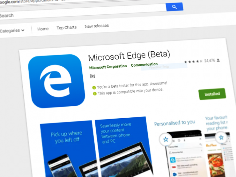 Настройки edge для андроид