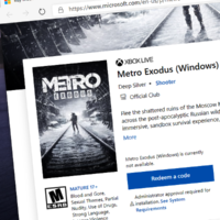 Метро Исход появилась в Microsoft Store