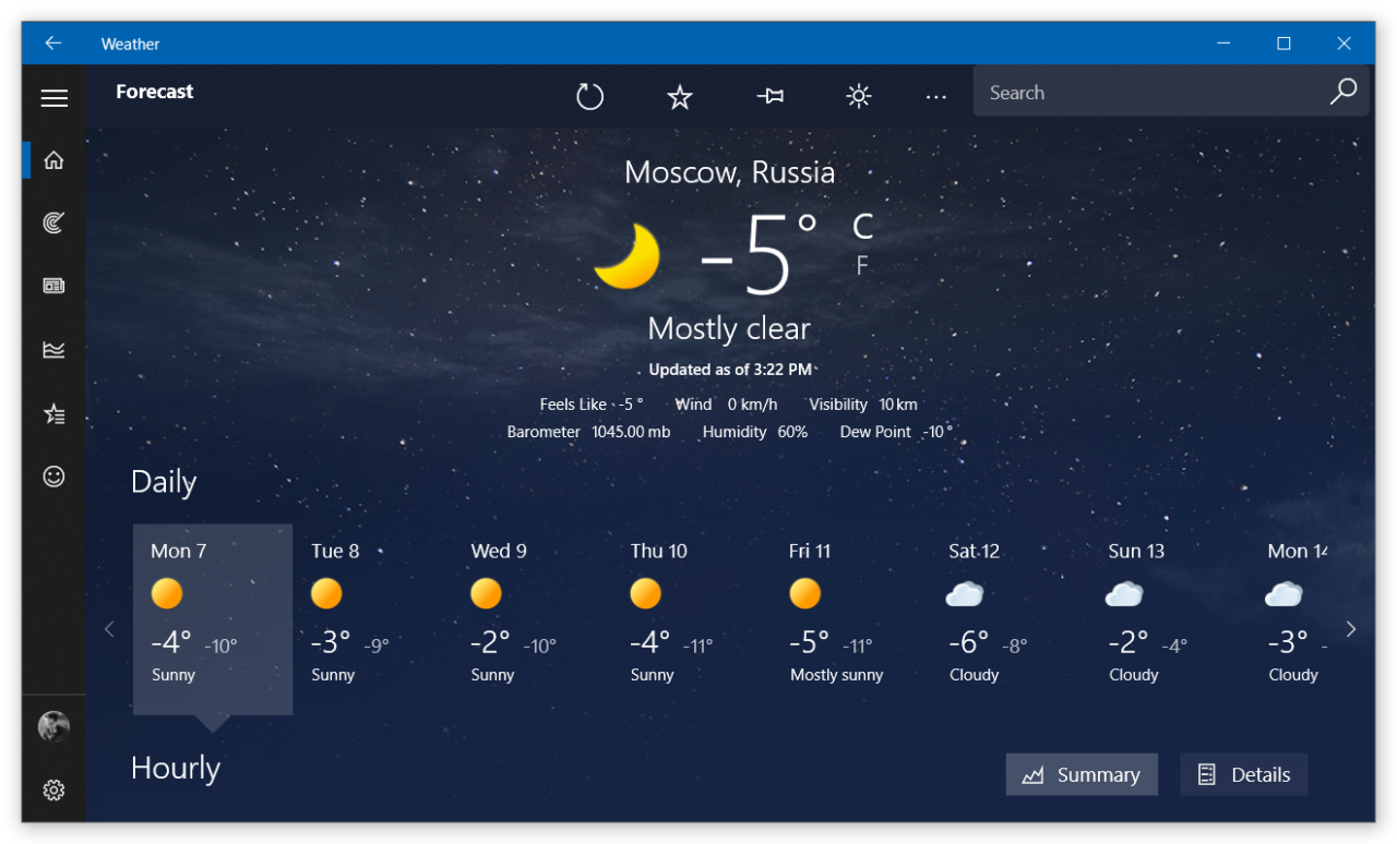 Плитка погода в windows 10 как установить